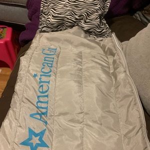American Girl sleeping bag and pillow